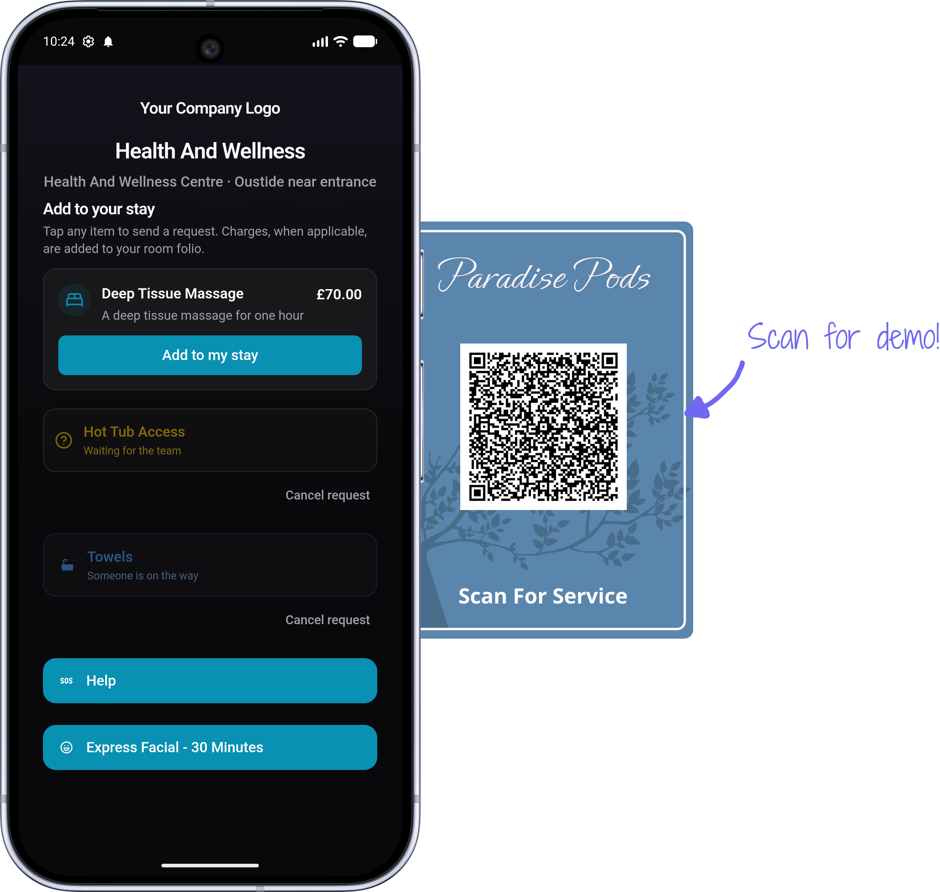 Smart QR service stations